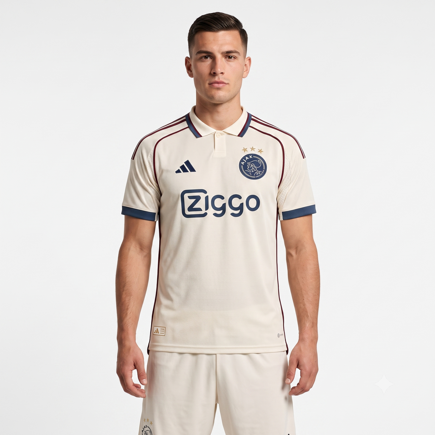 Ajax Third 25/26 Jogador Adidas - Bege