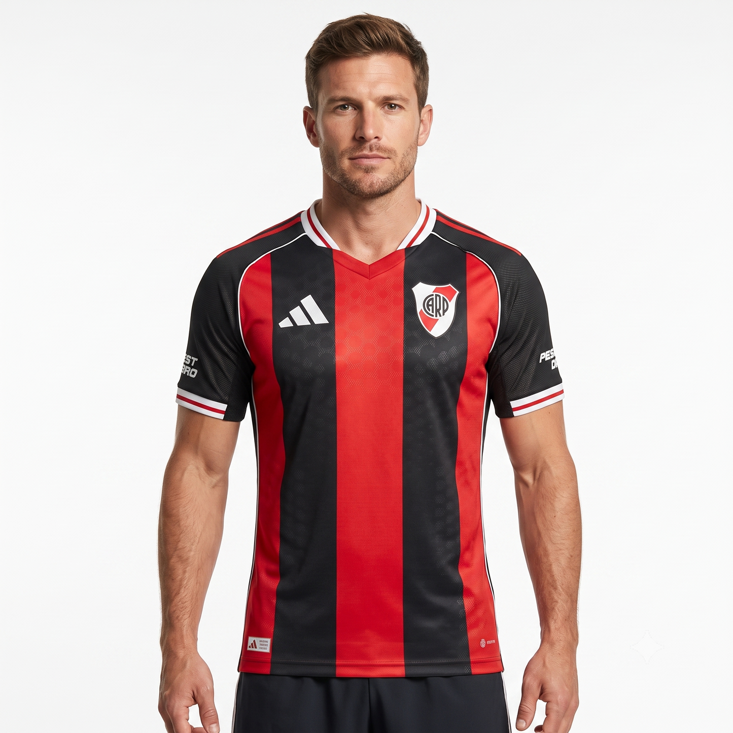 River Plate Away 25/26 Jogador Masculino Adidas - Preto e Vermelho