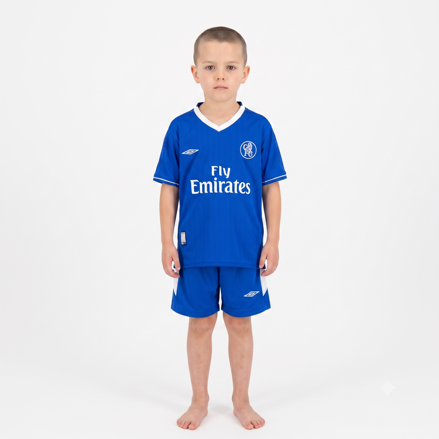 Kit Infantil Chelsea Home Retrô 03/04 - Azul