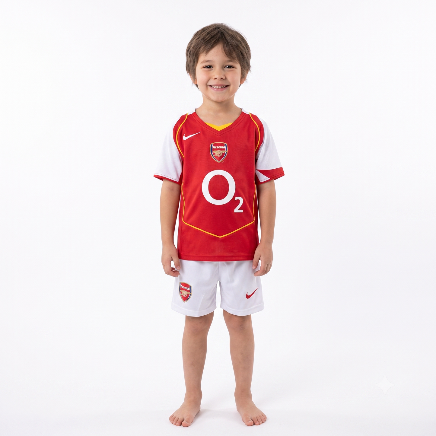 Kit Infantil Arsenal Home Retrô 02/03 - Vermelho