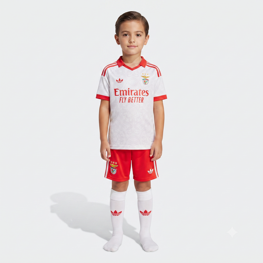 Kit Infantil Benfica Away 26/27 - Branca