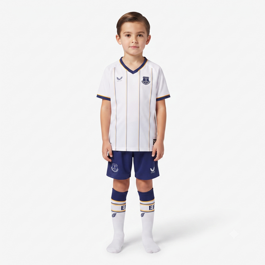 Kit Infantil Everton Away 26/27 Castore - Branca