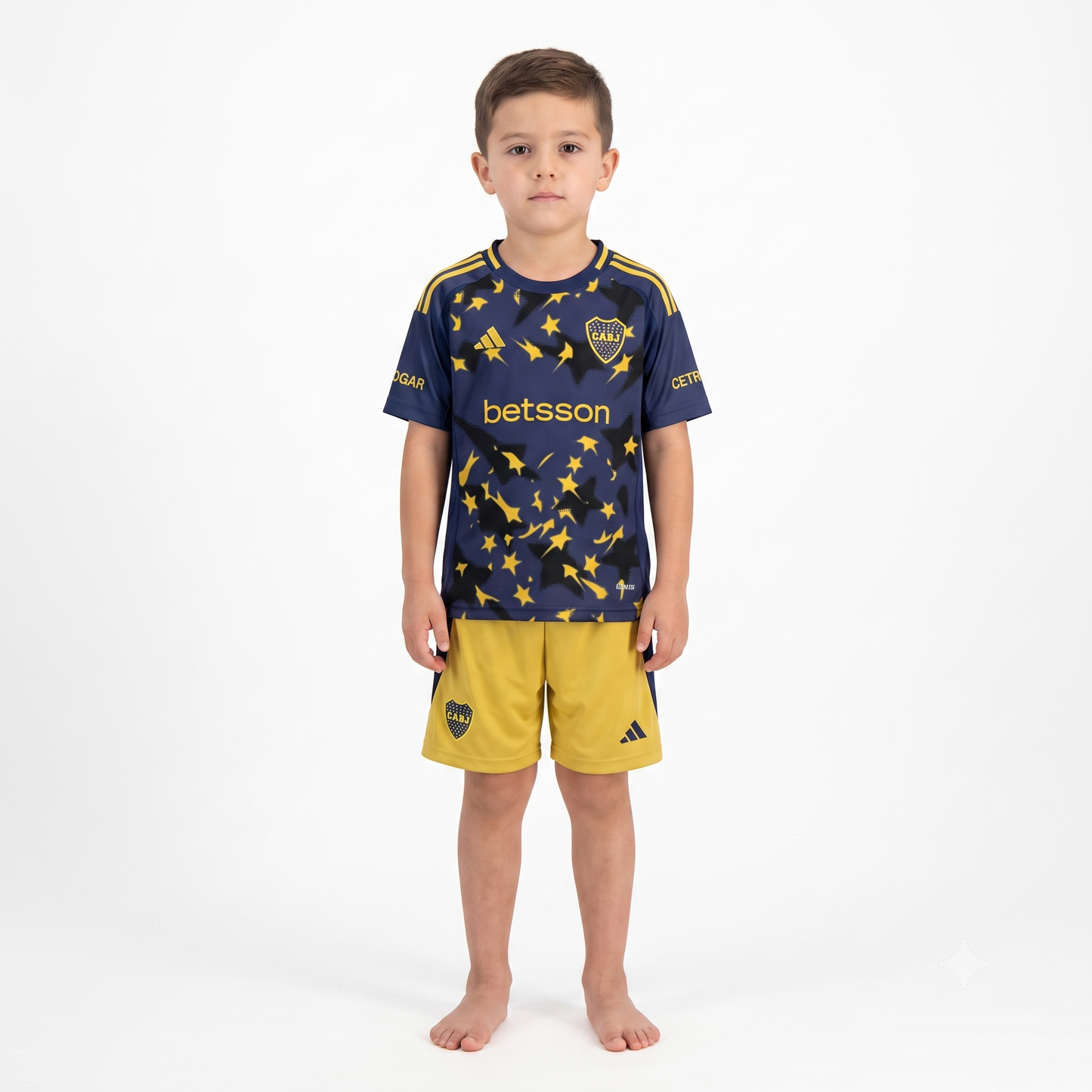 Kit Infantil Boca JRS Third 25/26  - Azul Escuro