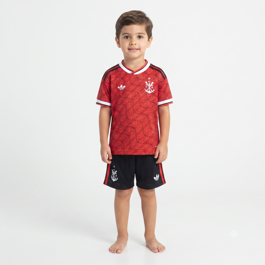 Kit Infantil Flamengo Third 26/27 - Vermelho
