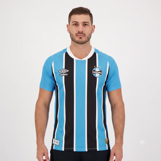Grêmio Home 25/26 Umbro Jogador Masculino - Tricolor