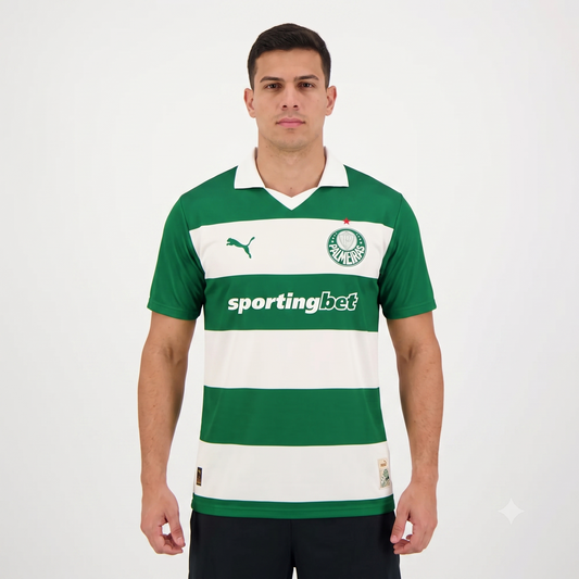 Palmeiras Fourth 25/26 Jogador Puma Masculina - Branco e Verde