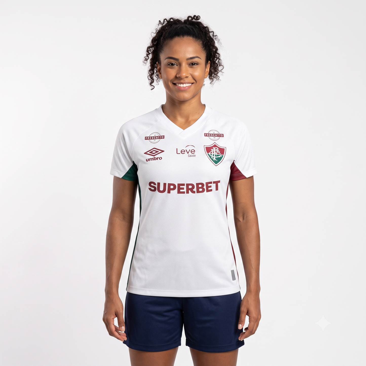 Fluminense Away 25/26  Com Patrocínios Umbro Feminina - Branca