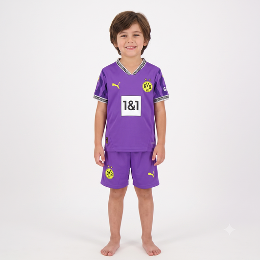 Kit Infantil Borussia Dortmund Goleiro 25/26 - Roxo