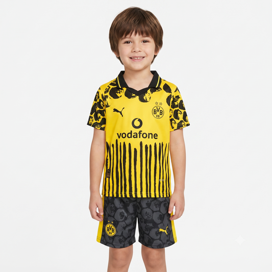 Kit Infantil Borussia Dortmund Home 25/26 - Amarela
