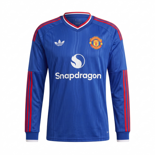Manchester United Away 26/27 Manga Longa Torcedor Adidas - Azul