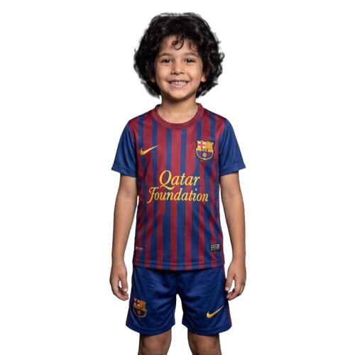 Kit Infantil Barcelona Home Retrô 12/13 - Grená
