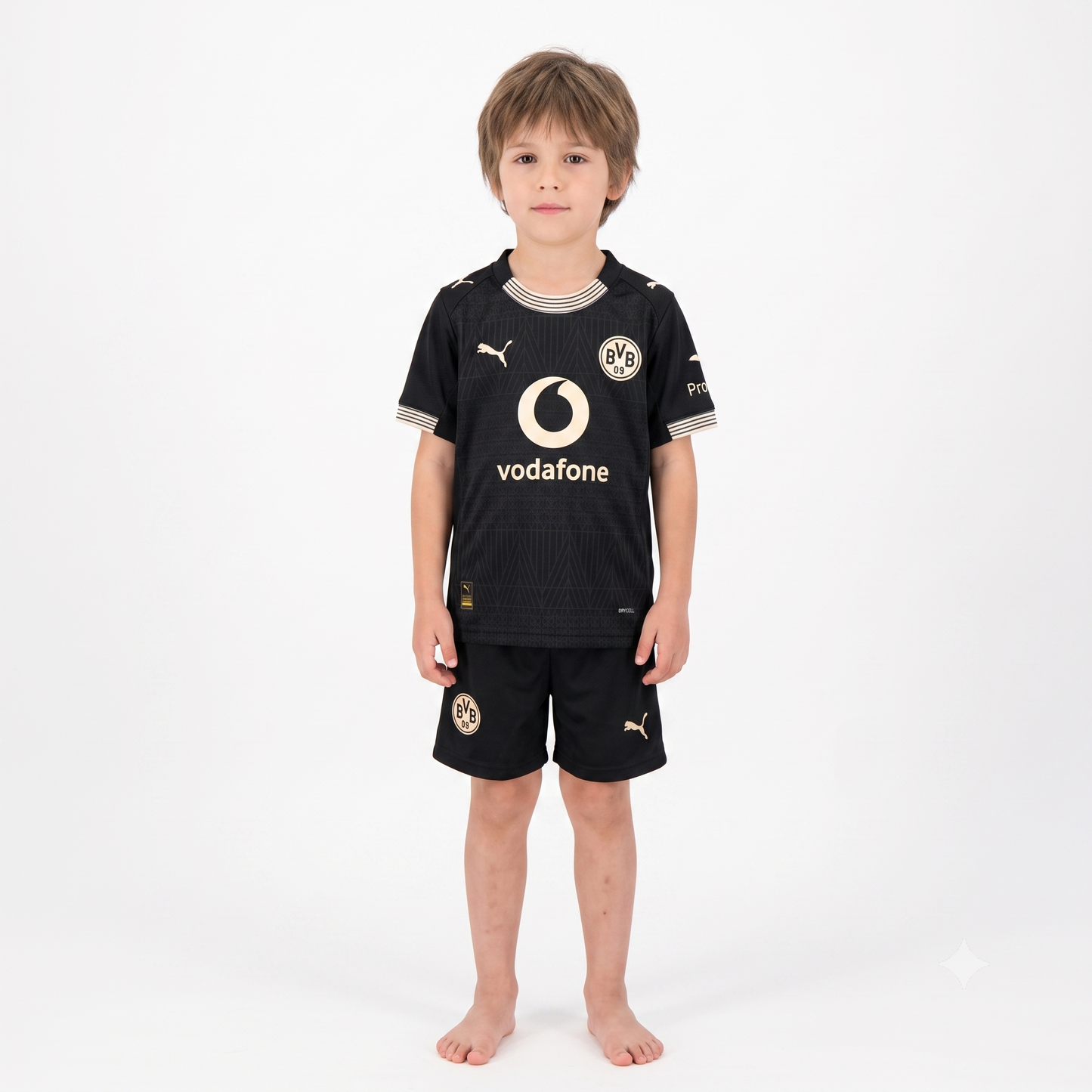 Kit Infantil Borussia Dortmund Away 26/27 - Preta