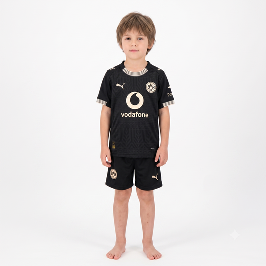 Kit Infantil Borussia Dortmund Away 26/27 - Preta