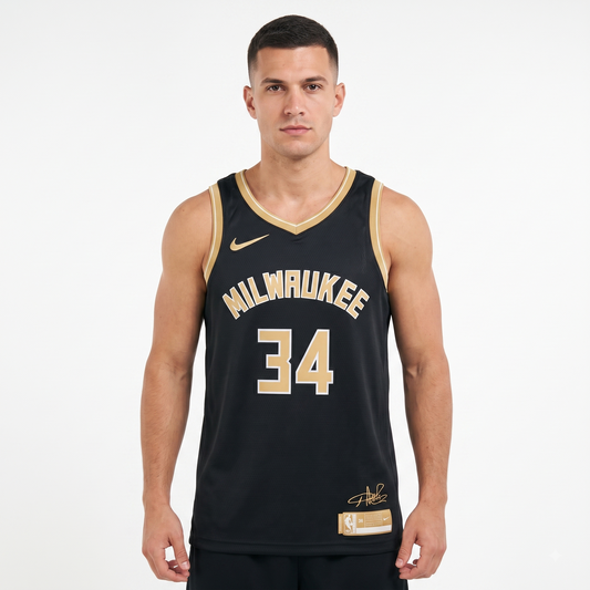 Regata Milwaukee Bucks Masculina - Preto