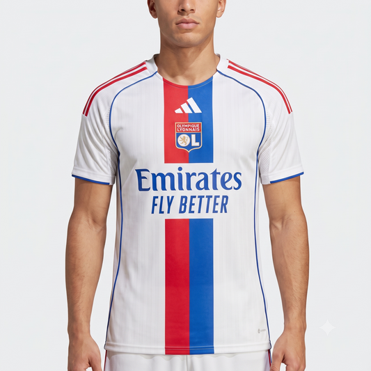 Lyon Home 25/26 Jogador Adidas - Branco
