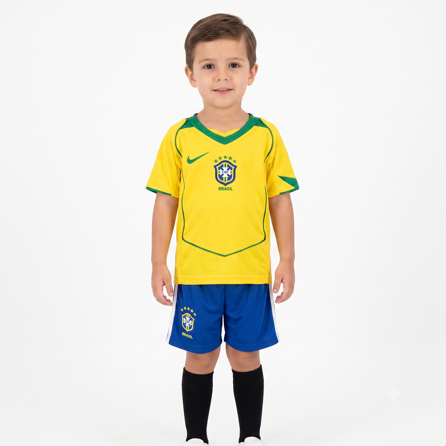 Kit Infantil Brasil Retro Home 2005 - Amarela