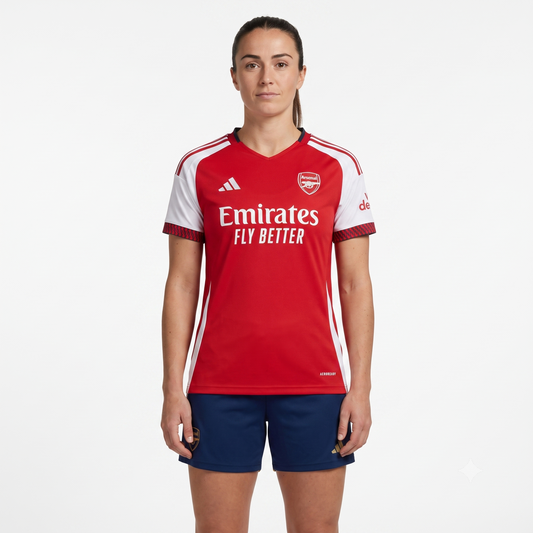 Arsenal Home 26/27 Feminina Adidas - Vermelha e Branca