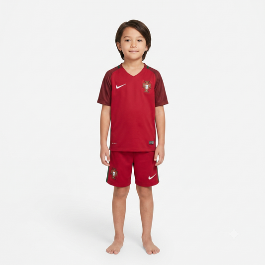 Kit Infantil Portugal Home Retrô 15/16 - Vermelho
