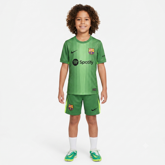 Kit Infantil Barcelona Goleiro 25/26 - Verde