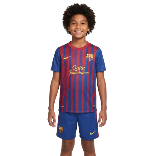 Kit Infantil Barcelona Home Retrô 11/12 - Grená