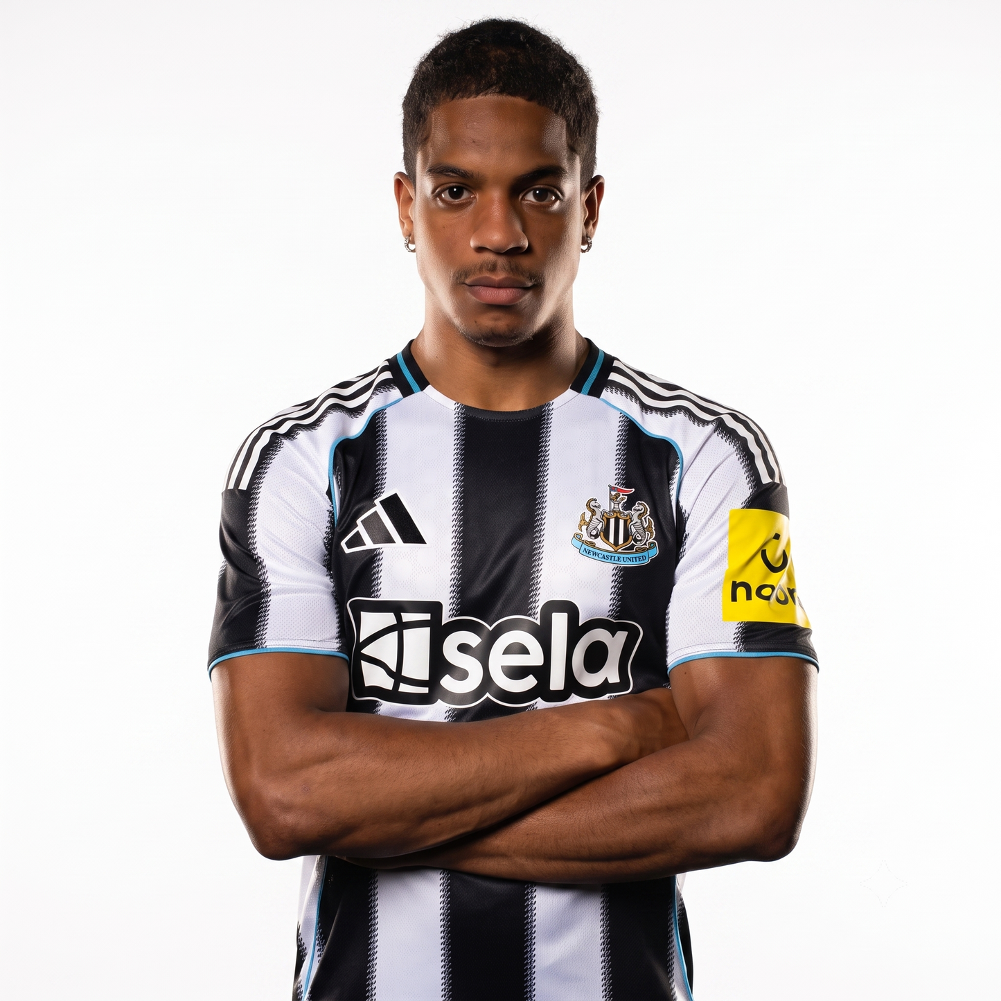 Newcastle Home 25/26 Jogador Adidas - Preto e Branco