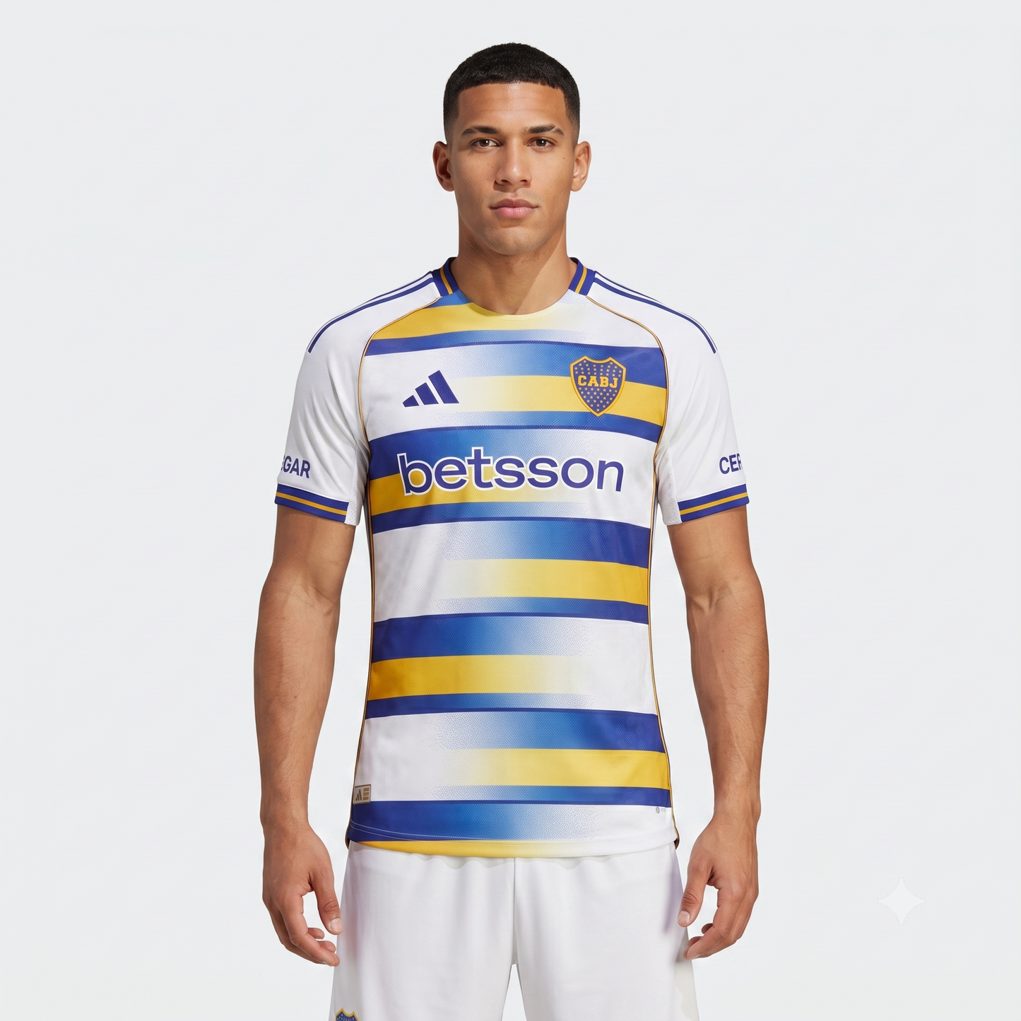 Boca Jrs Third 26/27 Jogador Masculino Adidas - Branco, Azul e Amarelo