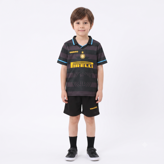 Kit Infantil Inter de Milão Third Retrô 97/98 - Cinza