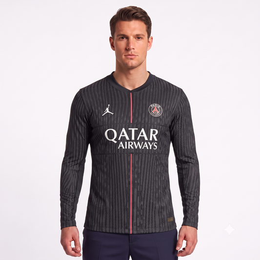 PSG Fourth 25/26 Manga Longa Jogador Nike - Cinza