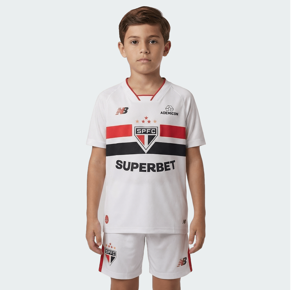 Kit Infantil São Paulo Home 26/27 - Branca