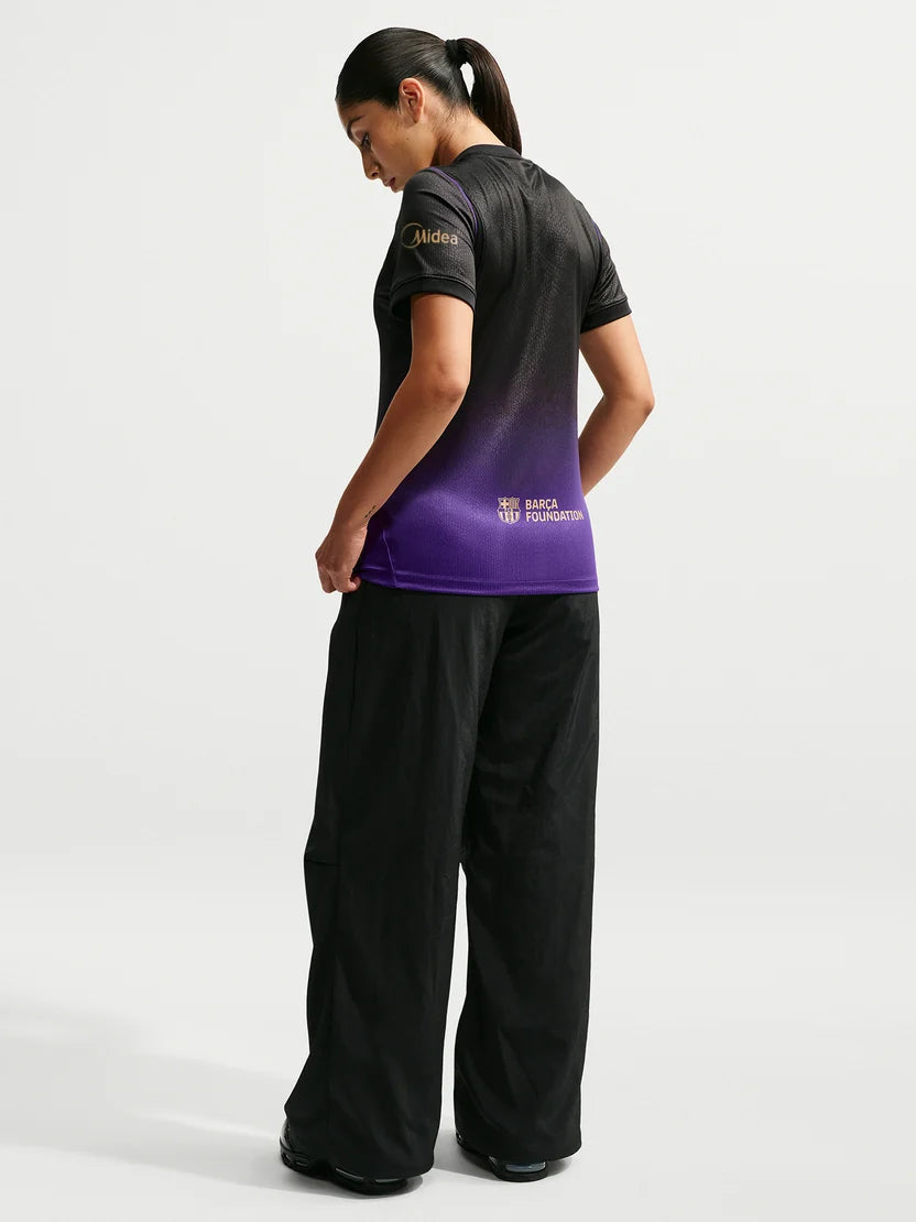 Barcelona Away 26/27 Feminina Kobe - Roxa e Preta