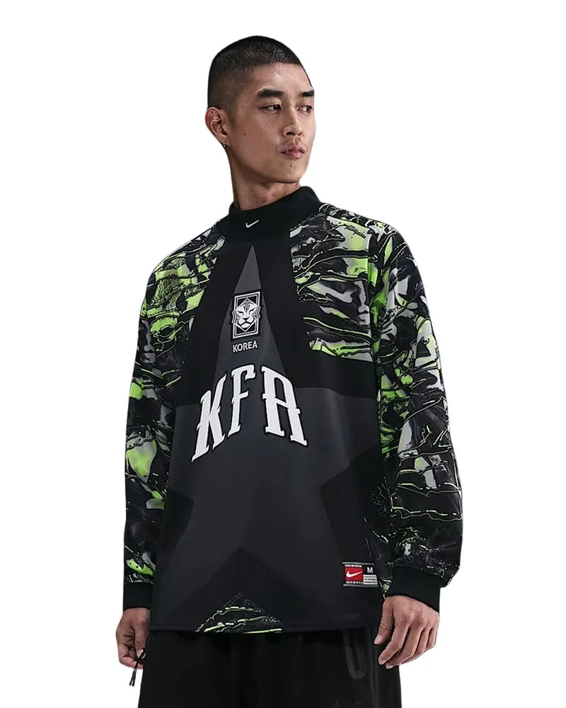 Coreia Do Sul Goleiro Manga Longa 26/27 Torcedor Nike - Cinza e Verde