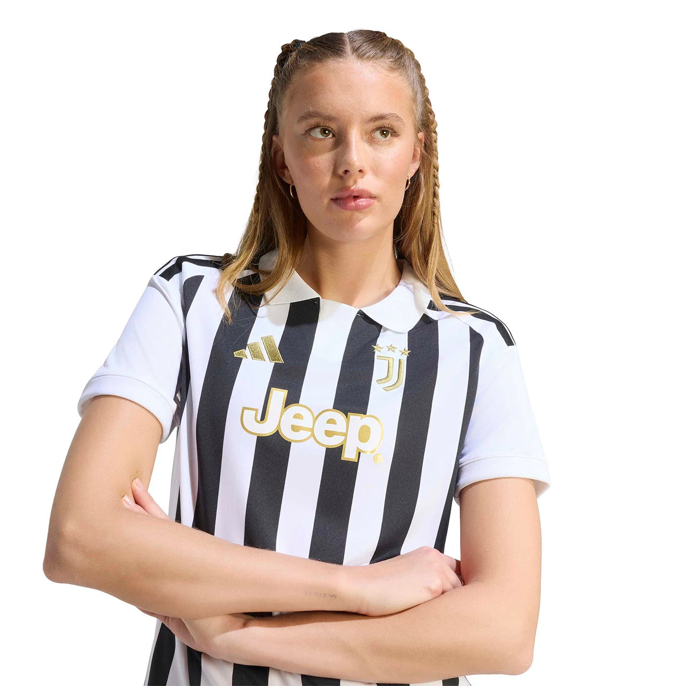 Juventus Home 26/27 Feminina Adidas  - Preta e Branca