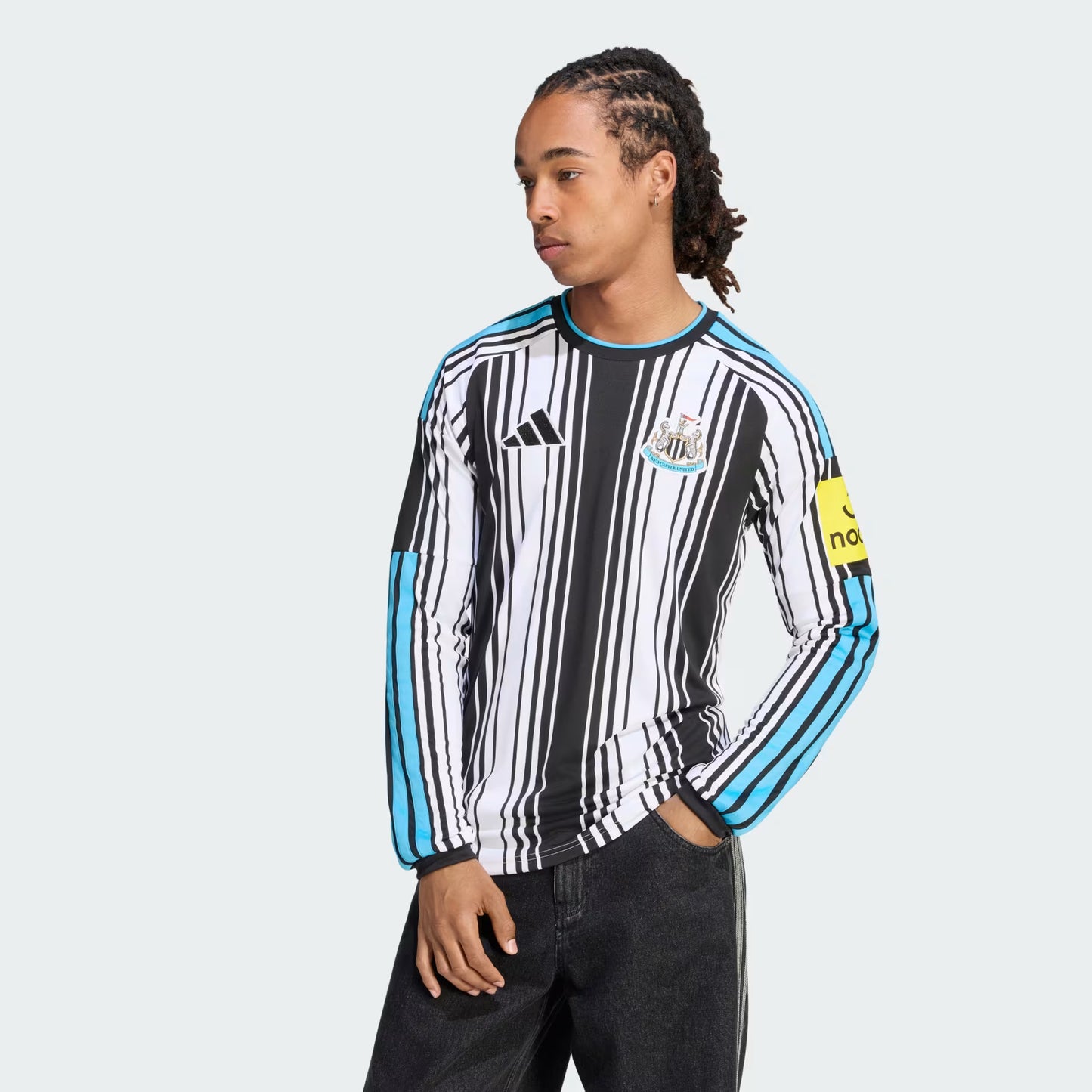 Newcastle Home 26/27 Manga Longa Torcedor Adidas - Preto e Branco
