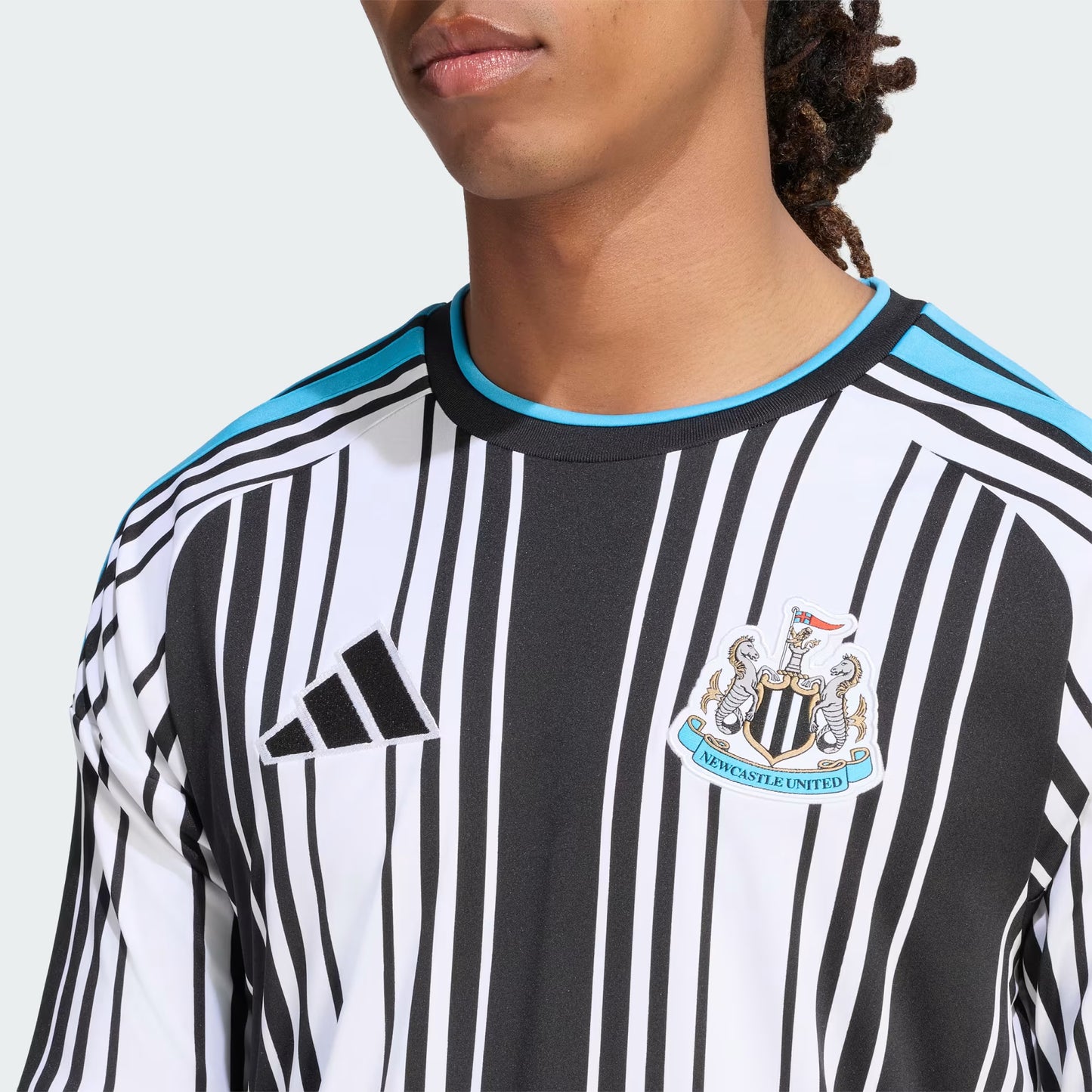 Newcastle Home 26/27 Manga Longa Torcedor Adidas - Preto e Branco