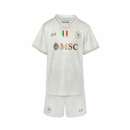 Kit Infantil Napoli Away 25/26 - Branco