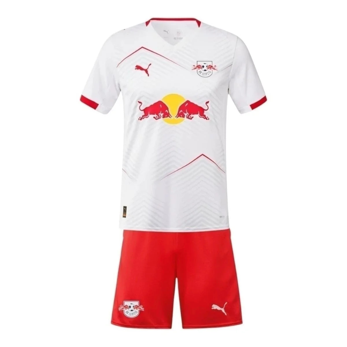 Kit Infantil RB Leipizig Home 25/26 - Branca e Vermelha