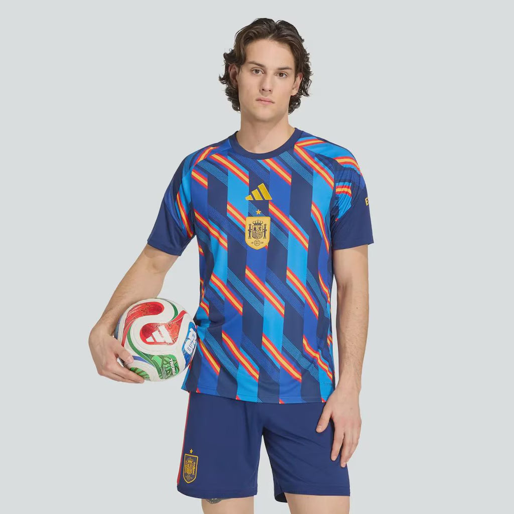 Espanha Pré Jogo 26/27 Masculino Adidas Torcedor - Azul