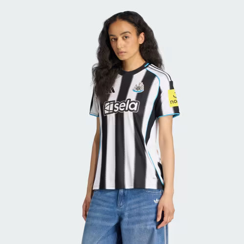 Newcastle Home 25/26 Feminino Adidas - Preto e Branco