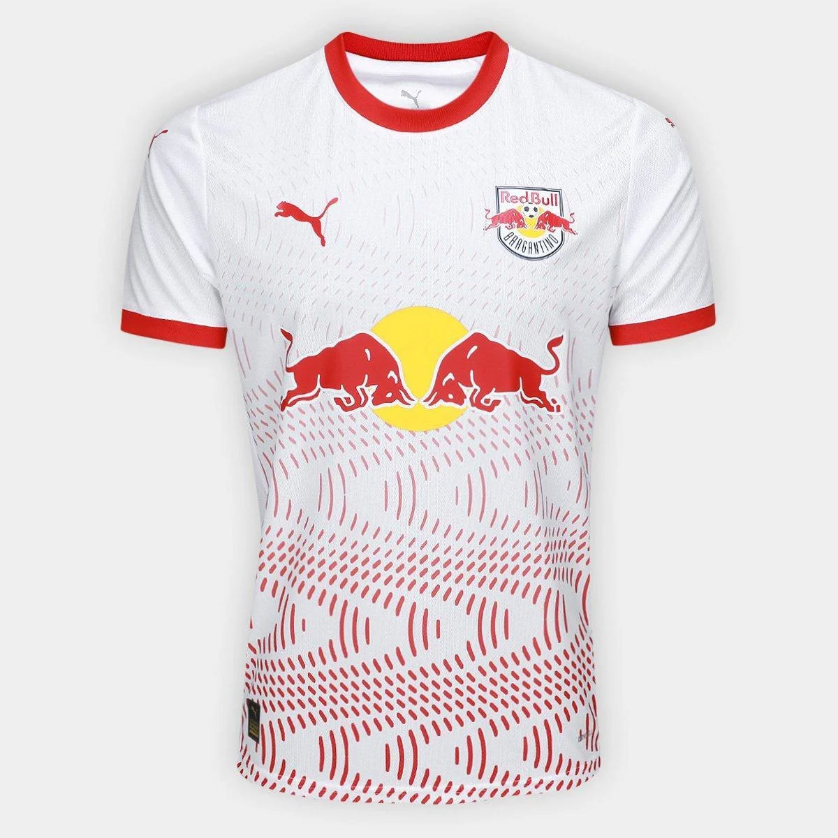 RB Bragantino Home 25/26 Puma Masculino -  Branca e Vermelha