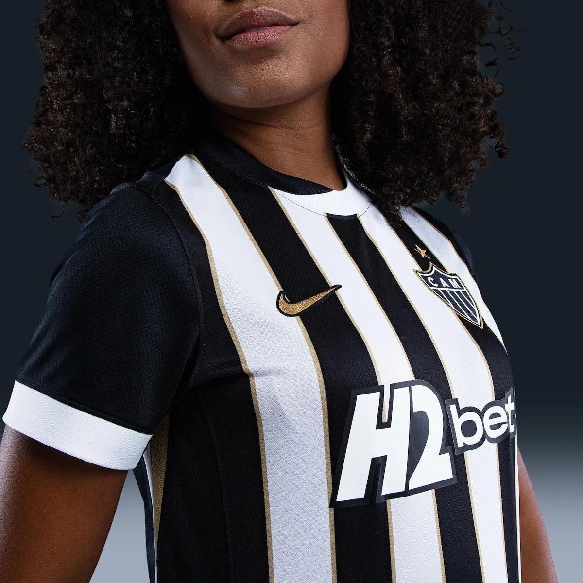 Atlético Mineiro Home 26/27 Nike Feminina - Branca e Preta