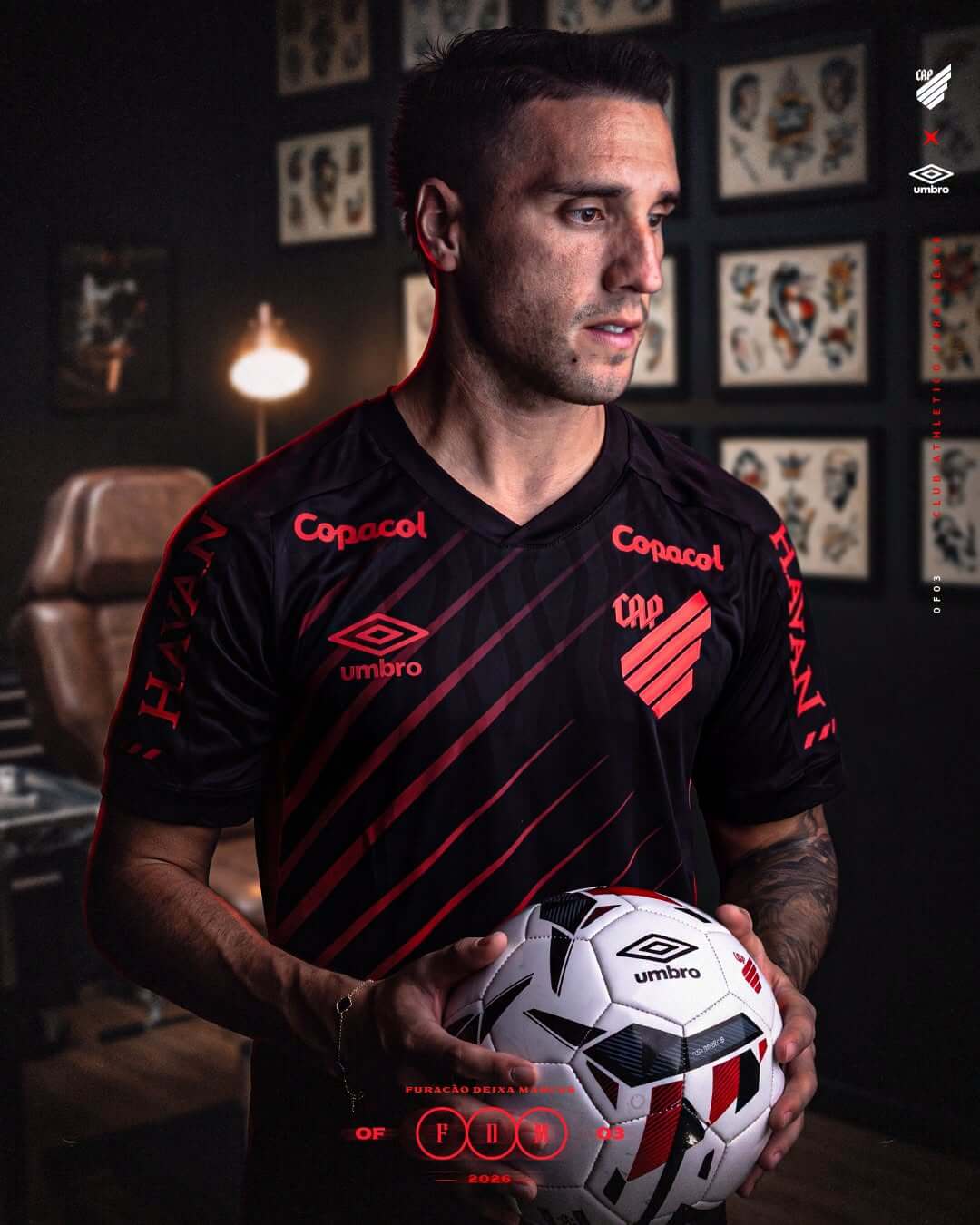 Athletico Paranaense Third Com Patrocinadores 26/27 Umbro Masculino -  Preto
