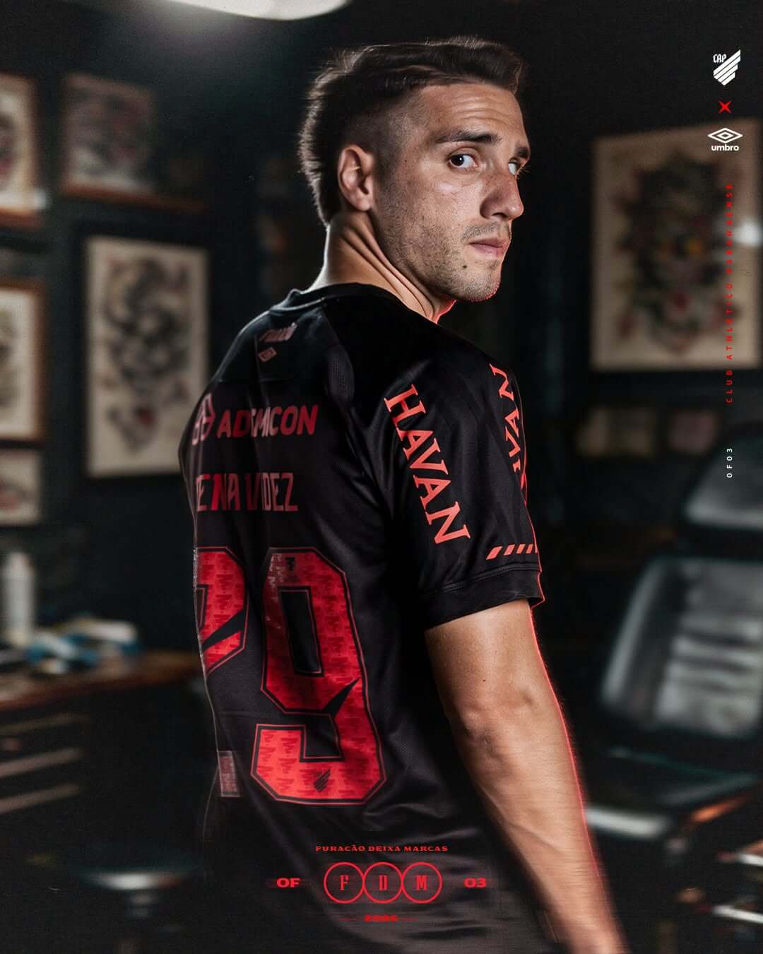 Athletico Paranaense Third Com Patrocinadores 26/27 Umbro Masculino -  Preto