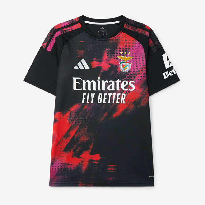 Benfica Third 26/27 Torcedor Adidas - Preto e Vermelho