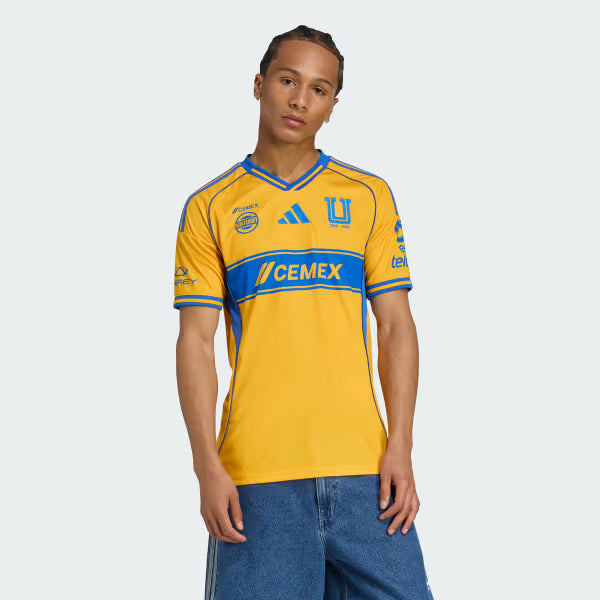 Tigres Home 25/26 Torcedor Adidas Masculino - Amarelo