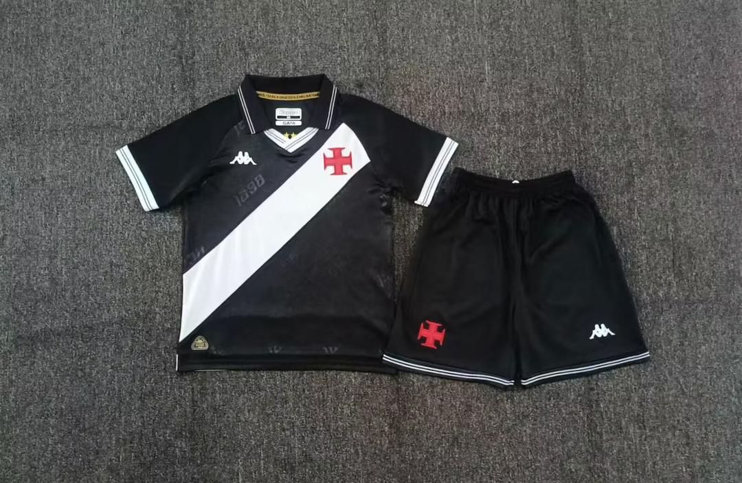 Kit Infantil Vasco Home 25/26 - Preto e Branco