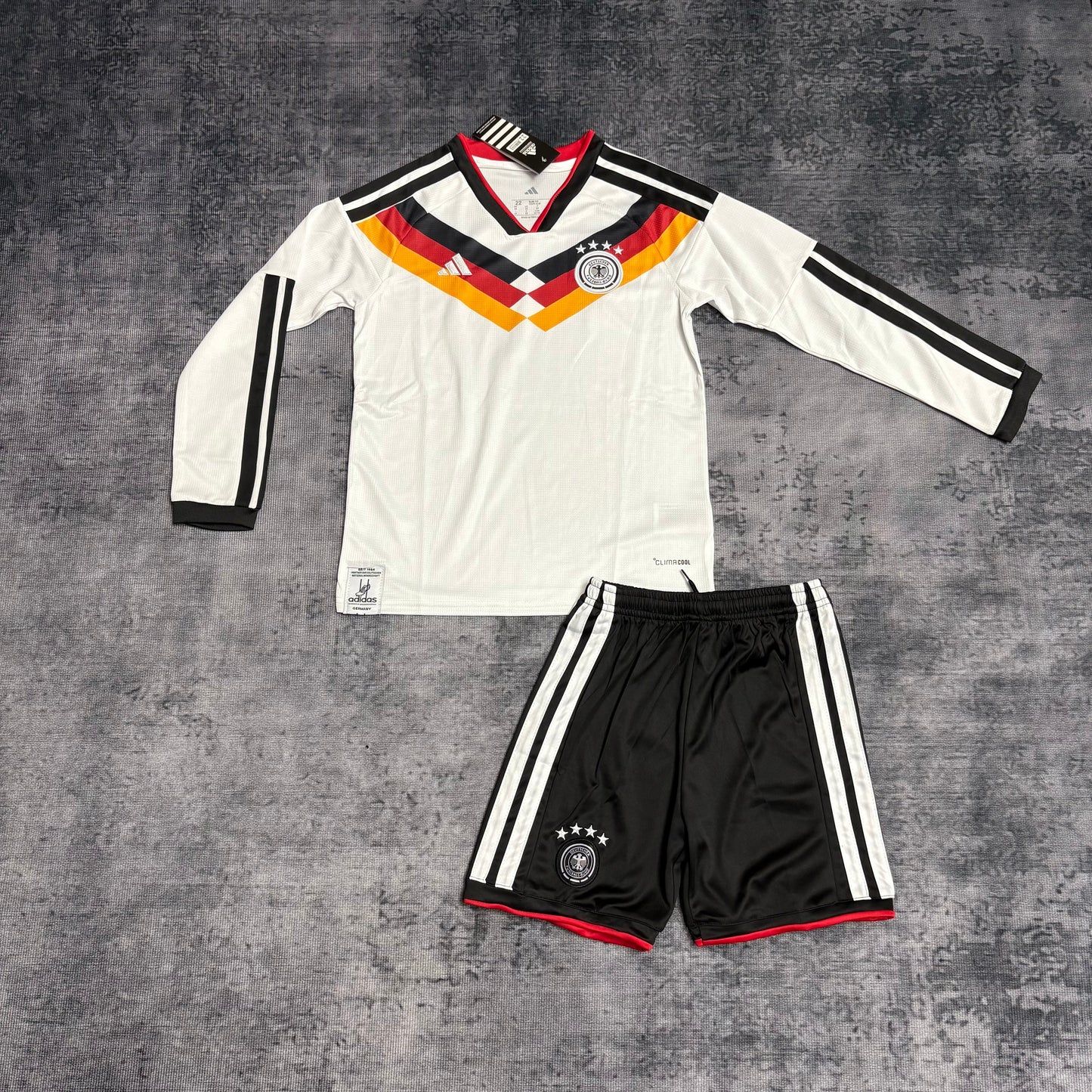 Kit Infantil Alemanha Home Manga Longa 26/27 - Branco
