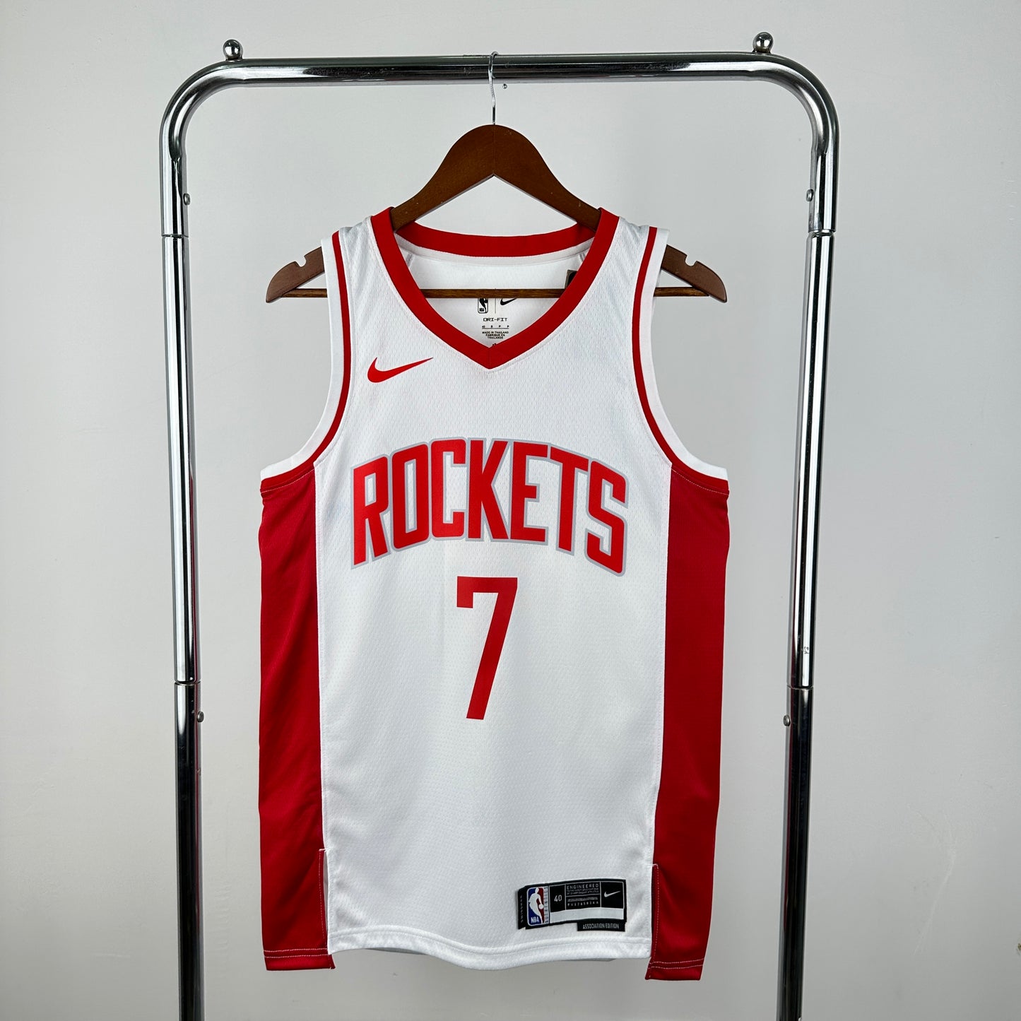 Regata Houston Rockets Masculina - Branca e Vermelha