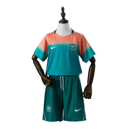 Kit Infantil Australia Away 26/27  - Verde e Laranja