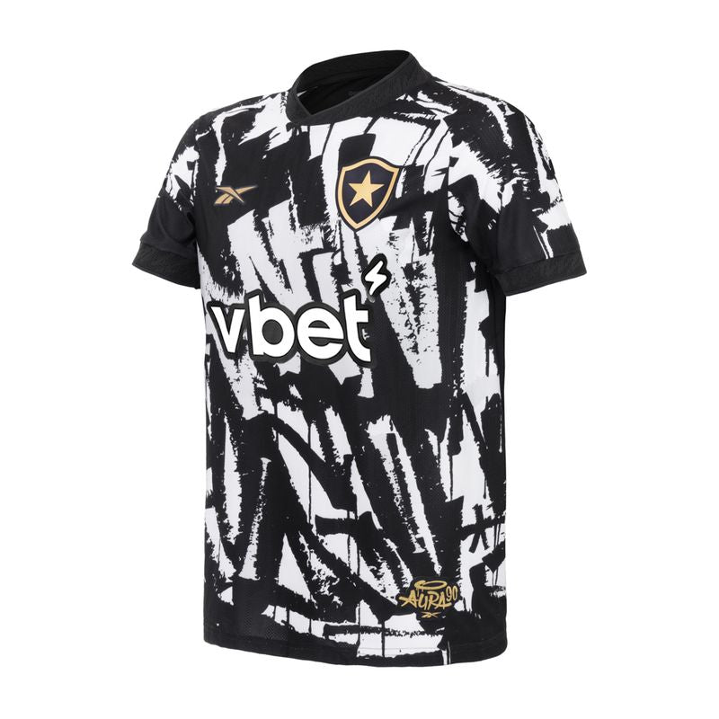 Botafogo Fourth 25/26 Torcedor Reebok Masculino - Preta e Branca