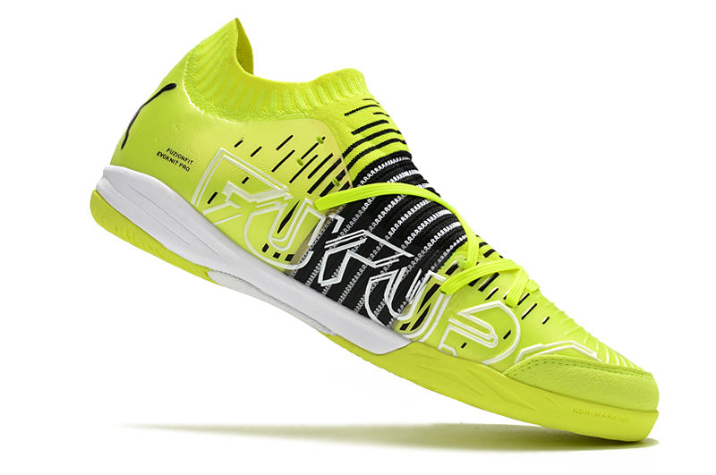 Chuteira Society Puma Future Z Match Pro - Preta e Amarela